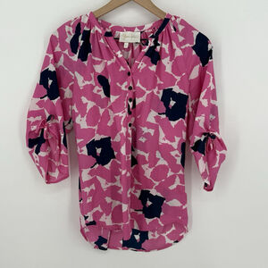 Yumi Kim Pink Floral Blouse Size Small